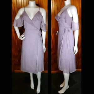 Dusty Lavender Woven Wrap Dress